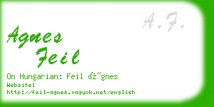 agnes feil business card